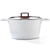 MGC Pot for Soup Ceramic Non-Stick soup pot with lid French soup pots PFAS-Free White